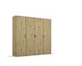 Rauch Möbel Voyager, Kleiderschrank für Schlafzimmer, Kinderzimmer, Jugendzimmer, Flur, 4-türig, mit Zubehör Classic, Farbe Eiche Artisan, Holz, Breite 187cm