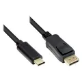 Good Connections Adapterkabel USB-C Stecker an DisplayPort 1.2 Stecker, 4K2K / UHD 60Hz, CU, schwarz, 2m, (2 m) (GC-M0106)