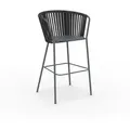 In- und Outdoor Barstuhl Daisy Rope - modernes Design dunkelgrau