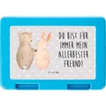 Mr. & Mrs. Panda Brotdose Bär und Hase Umarmen - Grau Pastell - Geschenk, Heiratsantrag, Lunch box, Ehemann, Freundschaft, Heiraten, bester Freund... - Grau