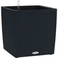 Lechuza® Pflanzgefäß Cube Cottage 50 cm x 50 cm x 50 cm Graphitschwarz