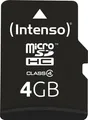 Intenso Flash-Speicherkarte microSDHC/SD-Adapter inbegriffen 4 GB (3403450)
