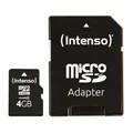 Intenso microSDHC 4GB Class 4 Speicherkarte inkl. SD-Adapter, schwarz