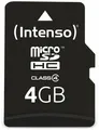 INTENSO MicroSDHC Card, 4 GB,