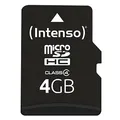 PC - Speicherkarte microSDHC 4GB Class 4 + SD-Adapter [Intenso] NEU & OVP