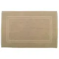 Julie Julsen Badematte 1-Badematte-Sand-70 x 120 cm, Baumwolle, Doppelrahmen beige 70 cm x 120 cm
