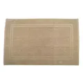 Julie Julsen Badvorleger 70 x 120 cm Premium Qualität 900 gm2 in aktuellen Farben und 4 Größen aus Baumwolle Badematte Badteppich Duschvorleger Design Doppel Rahmen Sand