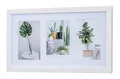 Levandeo® Bilderrahmen Collage, Bilderrahmen Collage 3 Fotos 10x15cm Ahorn Weiß MDF Passepartout