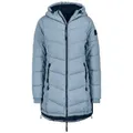 SUBLEVEL Wintermantel Steppmantel tailliert warm wattiert blau XL