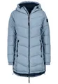 Sublevel Damen Winterjacke Stepp-Mantel mit Kapuze lang & tailliert, Outdoorjacke für Damen middle-blue XL