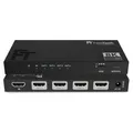 FeinTech SP410 1 In 4 Out HDMI 2.1 Splitter 4K 120Hz 8K VRR ALLM, Verteiler mit Downscaler für 4X TV Monitore gleichzeitig, CEC-Pass, kompatibel zu HDCP 2.3, HDR, Dolby Vision (SP410 1 in 4 Out)