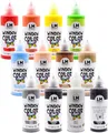 LM Window Color Set (12 x 80 ml Enjoy Bunte Tierwelt inkl. Konturfarbe) - Abziehbare Fenstermalfarbe/Stickerfarbe auf Wasserbasis für glatte Oberflächen wie Glas, Spiegel und Fliesen