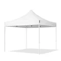 TOOLPORT Faltpavillon Faltzelt Pavillon Klappzelt 3x3 m - 700N Plane + Stahlgestänge - Zelt Partyzelt Gartenzelt Sonnenschutz Markstand Popup, ohne Seitenteile, weiß