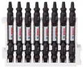 Bosch Accessories 8tlg. Doppelschrauber Bit Set Torx (Impact Control, 8 x T15-T15 Bits - Länge: 65mm, Pick and Click, Zubehör Schlagschrauber Bohrschrauber)
