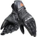 Dainese - Carbon 4 Long Gloves, Lange Sport-Motorradhandschuhe aus Leder, Knöchelschoner aus Carbon, Mann, Schwarz/Schwarz/Schwarz, S