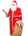 Funny Fashion Kostüm Weihnachtsmann Nikolaus für Herren - Rot, XXL Kap