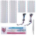 Breadboard jumper Wire Kabel steckplatine Set 2 Pcs 830 + 2 Pcs 400 Steckplatine +130 Pcs Jumper Kabel Flexible +280 Pcs Jumper Wires Set (2-125mm)+1Pcs Pinzette