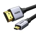 Micro HDMI auf HDMI Kabel 4K 2.0 mit Ethernet, 3D Full HD 1080P HDR ARC kompa...