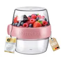 Westmark Pocketbox -Maxi-, praktische Meal-Prep-Dose to go, ideal für Joghurt, Obst, Gemüse, Snacks, 700 ml (2 x 350 ml), BPA-frei, Rosa