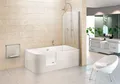 Ottofond Badewanne barrierefrei 180 x 80 cm mit Wassereinlauf links weiß