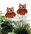 LB H&F Lilienburg Roststecker Herbst Herbstdeko Gartendeko Gartenstecker Rost Metall Dekofigur Gartenfigur Rostfigur (Eule NEO)