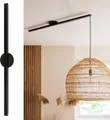 Lightswing® Single Mattschwarz 90 cm - Für eine Hängelampe - Pendelleuchten Aufhängungsystem