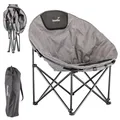 Skandika Moonchair Kupari L/XL | Campingstuhl faltbar, 150 kg Benutzergewicht, weich gepolstert, Tragetasche, bequemer Campingsessel, Faltsessel | Outdoor, Garten, Balkon