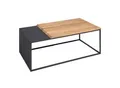 riess-ambiente Couchtisch ARCHITECTURE - 100cm Eiche geölt schwarzes Metallgestell Massivholz