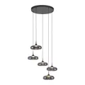 LED Pendelleuchte SCHÖNER WOHNEN-Kollektion POSH grau 5-flammig dimmbar