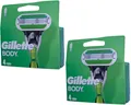 8x Gillette Body Rasierklingen 2x 4er Pack