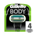 Gillette Body Rasierklingen für Körperrasierer mit Hautschutz, 4 Ersatzklingen