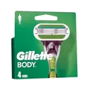 Gillette Body 4 er Klingen Rasierklingen für den Körper Herrenklingen