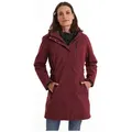Killtec Parka KOW 165 WMN PRK Wasser- und winddichter Parka mit Teddyfleece und abnehmbarer Kapuze rot 50 EU