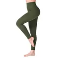 SINOPHANT Leggings Damen High Waist - Blickdicht Leggins mit Bauchkontrolle für Sport Yoga Gym(1 Armee grün,L-XL)