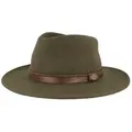 Breiter Filzhut rollbar aus Wollfilz grün 57