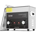 VEVOR Ultraschallreiniger 3L 120W digital mit Heiztimer Korb für Uhren Brillen Silber - Silber