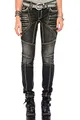Cipo & Baxx Damen Jeans WD382 Schwarz - Slim Fit Straight Jeans Hose - Mit Extravagantem Nahtdesign, Atemberaubender Casual Look, Angenehmes Gefühl - WD382 Schwarz W29-L32