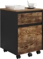 Woltu Rollcontainer, mit 2 Schubladen, Büroschrank auf Rollen, 40x57x40 cm