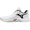 Mizuno WAVE MOMENTUM PRO LivingCoral/SnowWhite Handballschuh 42,5 EU