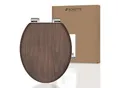 Schütte MDF WC-Sitz DARK WOOD , Toilettendeckel mit Absenkautomatik Motiv