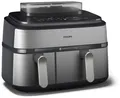 Philips Steam Airfryer Dual Basket NA555/00, Doppel-Heißluftfritteuse