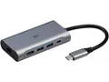 ISY IAD 1022-1 4-in-1 USB-C Adapter, Silber Aluminium