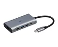 ISY IAD 1022-1 4-in-1 USB-C Adapter, Silber Aluminium