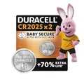Duracell CR2025 Knopfzellen (2 Stück), CR 2025 Lithium-Knopfzelle 3 V