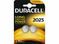 2 x Batterie Duracell CR2025 Lithium 3V Knopfzelle 2 Batterien im Blister