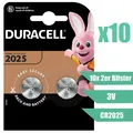 20 x Duracell CR 2025 3V Lithium DL2025 Batterie Knopfzelle im 2er Blister