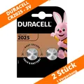 2 x CR2025 Duracell Lithium Knopfzelle DL2025 150mAh 3V Batterie Coin 1 x 2er