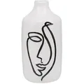 Blumenvase AENUS Steinzeug 22 cm Weiß