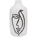 Beliani Blumenvase, Weiß, Stein, Mode, 22 cm, Dekoration, Vasen, Keramikvasen