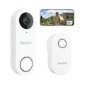 Reolink 5MP Video-Türklingel Kamera mit Chime, 3:4 Kopf-zu-Fuß-Ansicht, 180° Blick, 5/2,4GHz Wi-Fi, Personen-/Paketerkennung, Wasserdicht, Smart-Alarme, Kabelgebunden, Video Doorbell WiFi Weiß